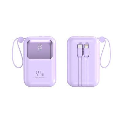 Built-in Cable Portable Power Bank 10000mAh Fast Charging PD20W USB 22.5W for All Phones