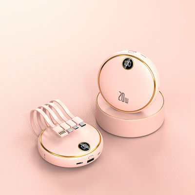 Mini Pocket Power Bank 20000mah Round Portable Belt Line Power Banks For Chargeur IPhone