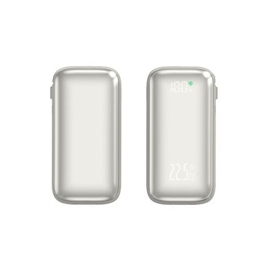 10000mAh Portable Power Bank with Cable and Black ABS PC Material