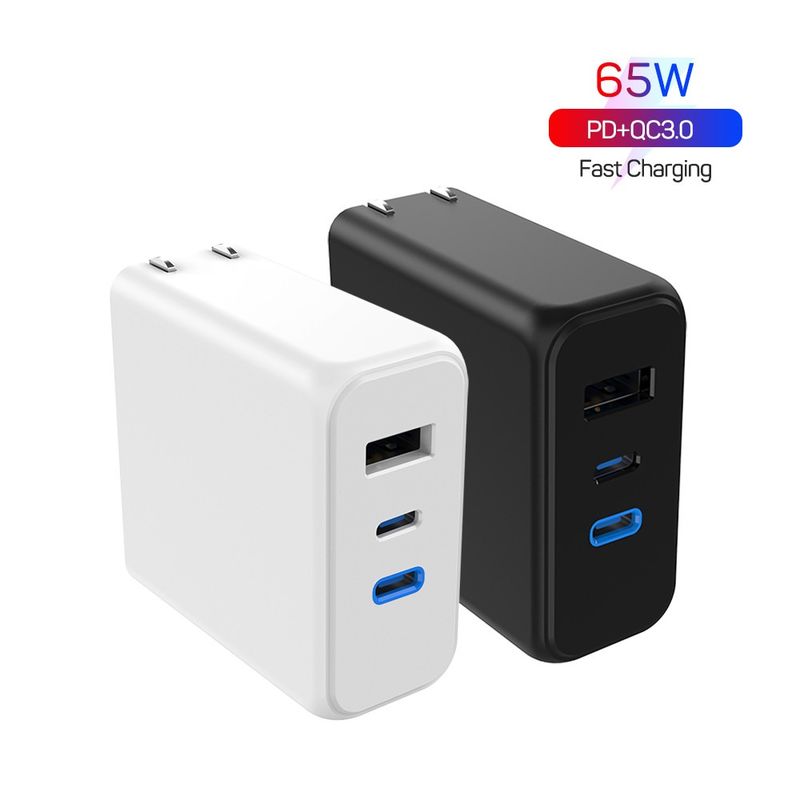 AC 100V PD Power Adapter Dual Usb C PD Charger For Worldwide