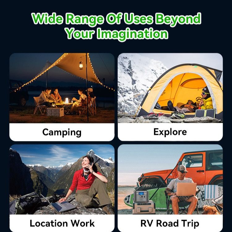 Rechargeable 1500 Watt Portable Power Station Source for Car