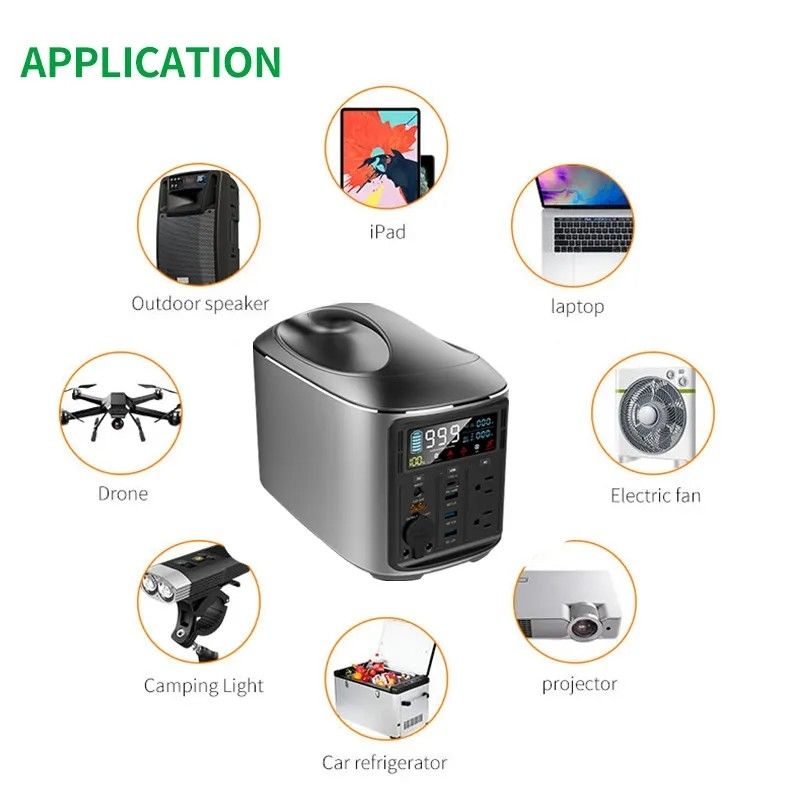 12V 600 Watt Portable Power Station Lithium Battery For Indoor Outdoor Charging