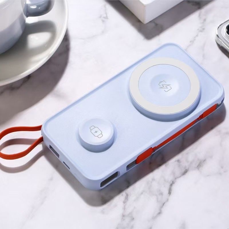 10000mAh Magnetic Wireless Power Bank for Mobile Phone Watch and Earphone Charging
