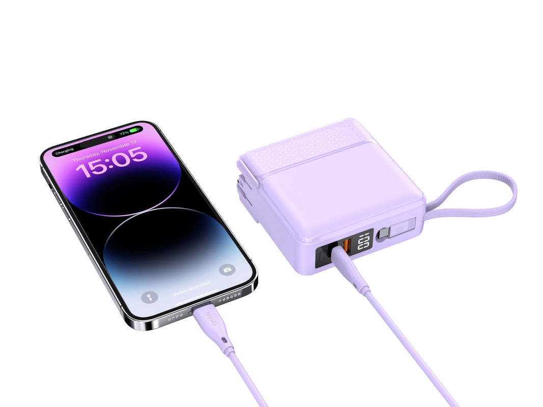 Small and Lightweight Power Bank with Type-C Input Interface and Digital Display