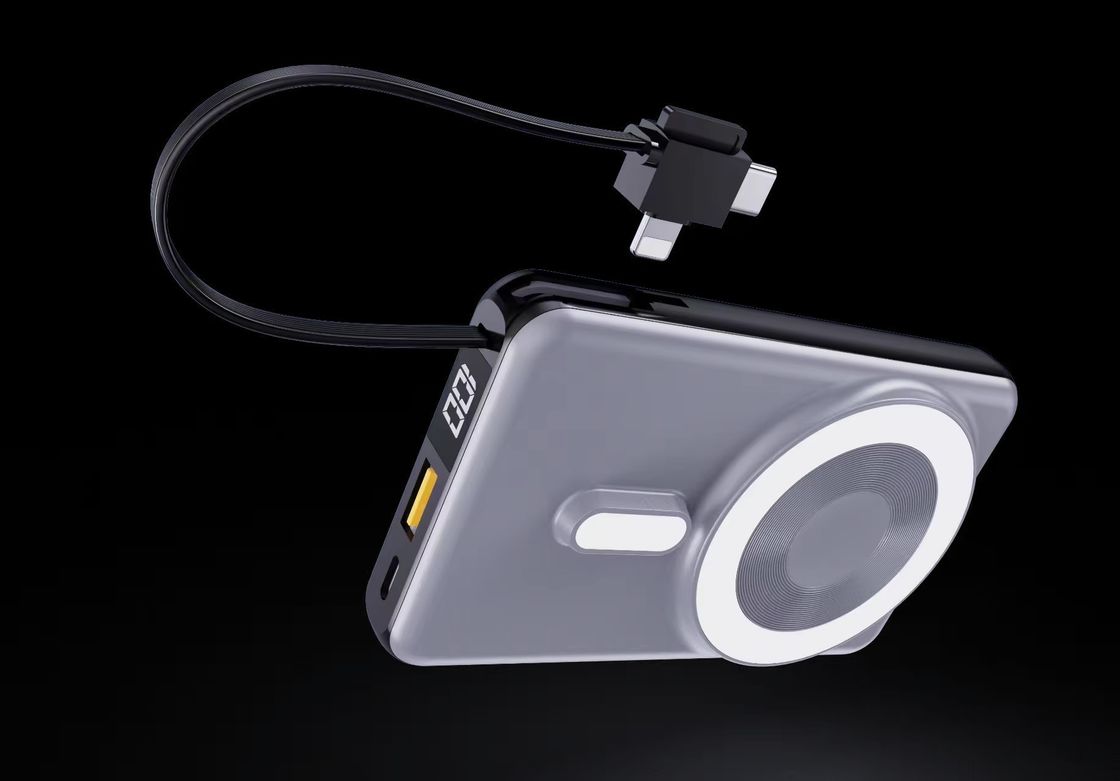 15W QI Magnet Wireless Power Bank 10000mAh with Holder for Mobile Phone Watch 3 in 1 Wireless Charger