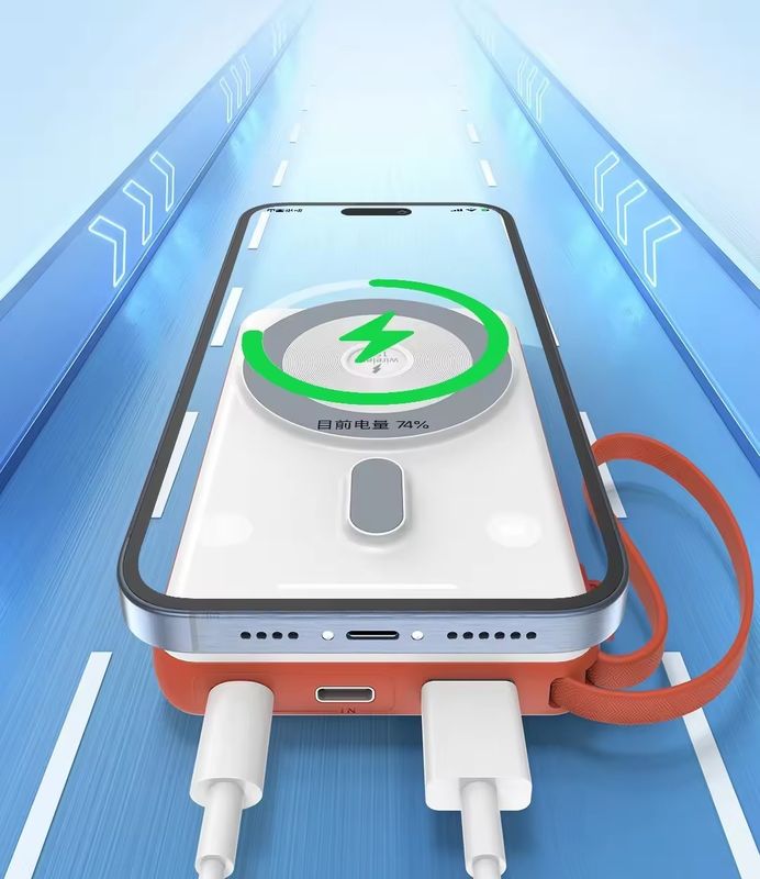 15W QI Magnet Wireless Power Bank 10000mAh with Holder for Mobile Phone Watch 3 in 1 Wireless Charger