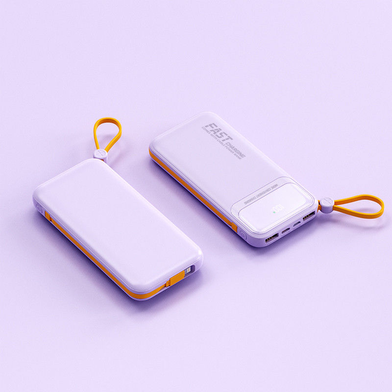 Ultra-thin And Compact Self-contained Power Bank 10000mah Super Fast Charger Large Capacity Portable