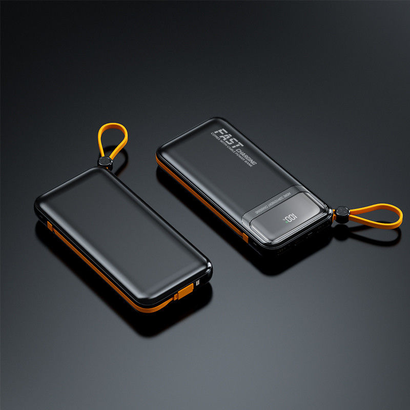 Ultra-thin And Compact Self-contained Power Bank 10000mah Super Fast Charger Large Capacity Portable