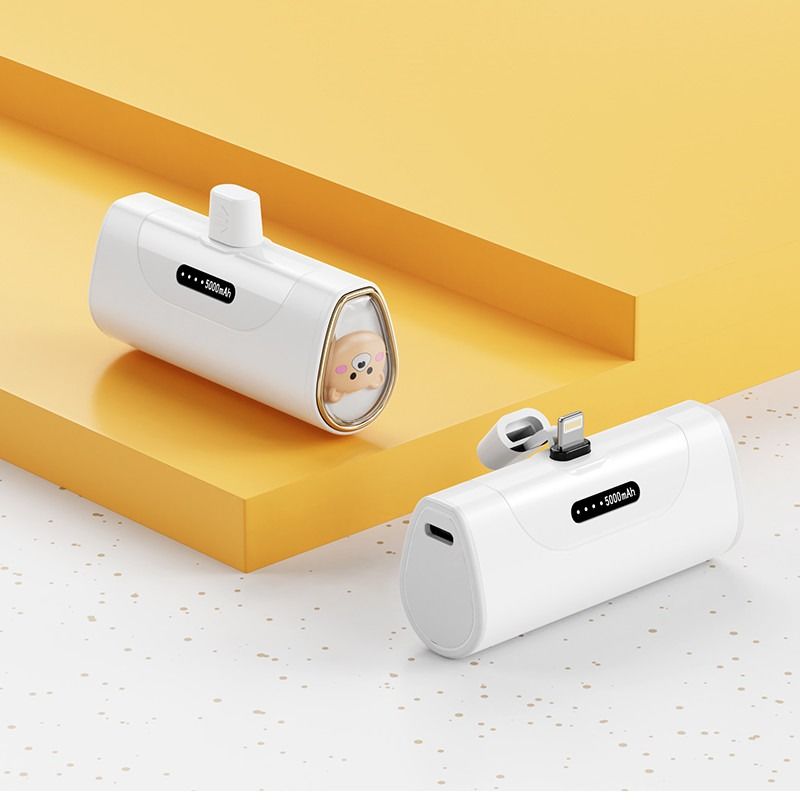 Compact and Powerful 5000mAh Cartoon Power Bank with Fast Charging Feature