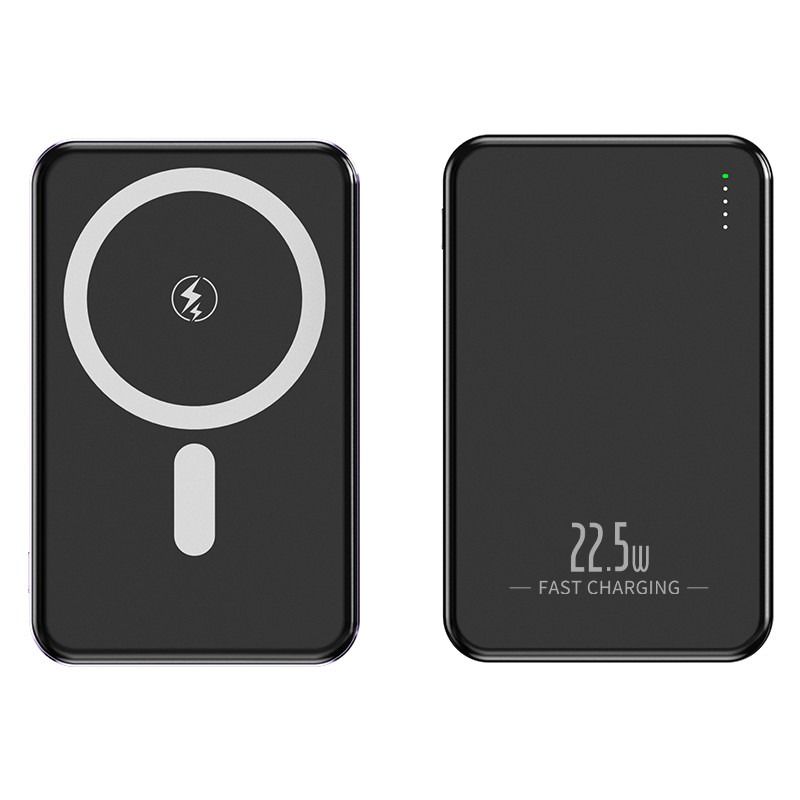 Ultrathin Magnetic Wireless Fast Charge Power Bank with Type-C Input Interface 15W/20W 5000/10000mAh