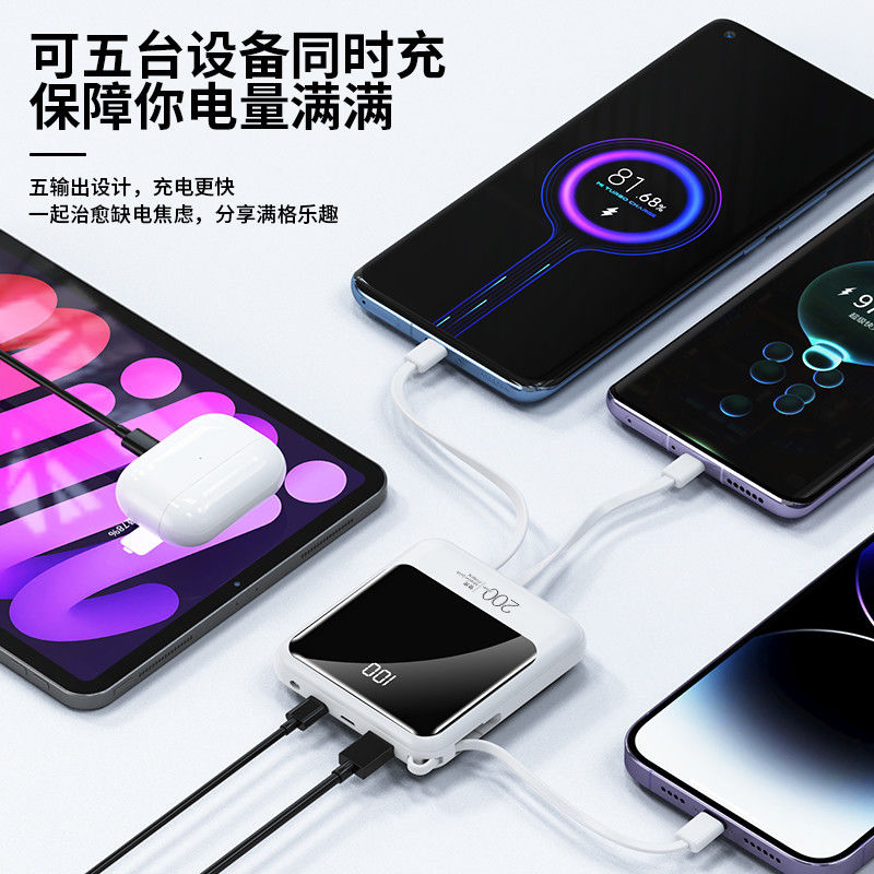 Outdoor Charging 20000mah Power Bank with LED Display and Universal Socket