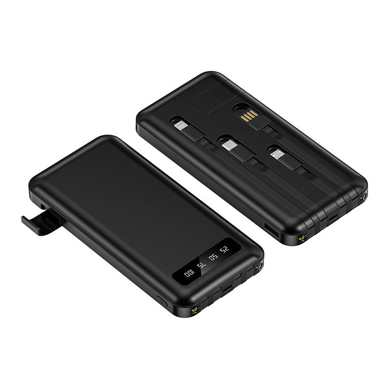 10000mah Full Mirror Digital Display Power Bank with Custom Logo and Large Capacity