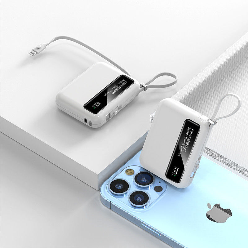 66W 20W 10000mAh Portable Mini Power Bank for Fast Charging Mobile Phones