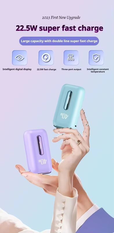 Small Portable External Battery 10000mah Fast Charging Power Banks & Power Station With Led Display