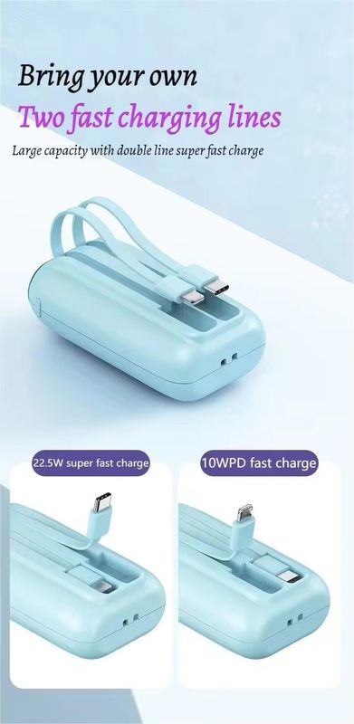 Small Portable External Battery 10000mah Fast Charging Power Banks & Power Station With Led Display