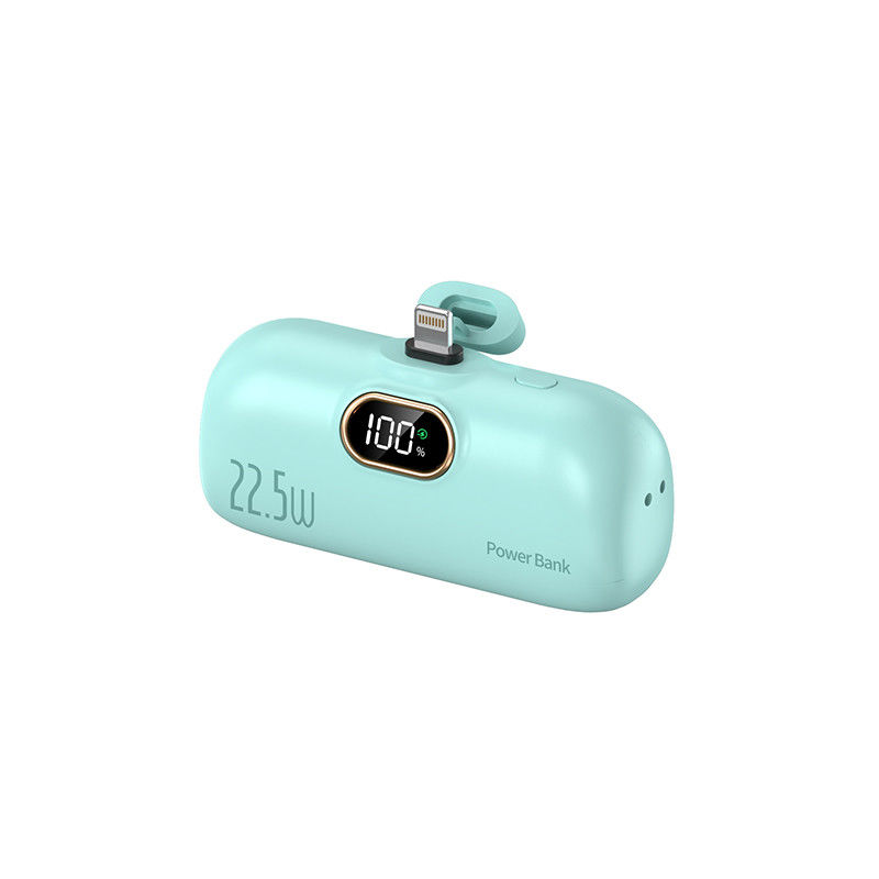 ABS 5000mAh Portable Power Bank Custom Logo Mobile Mini Charger with Type C Output Interface