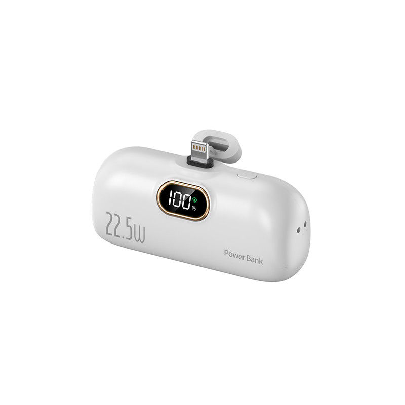 ABS 5000mAh Portable Power Bank Custom Logo Mobile Mini Charger with Type C Output Interface