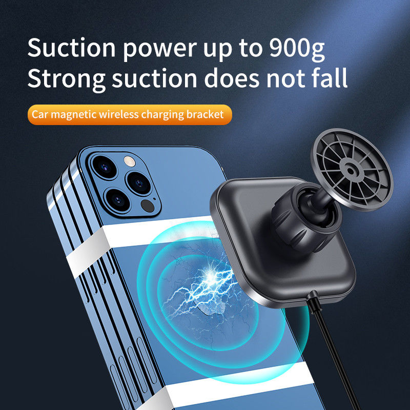 Magnetic Charging Mobile Phone Car Holder 15w Wireless Car Charger Mount Auto-sensing Car Phone Holder