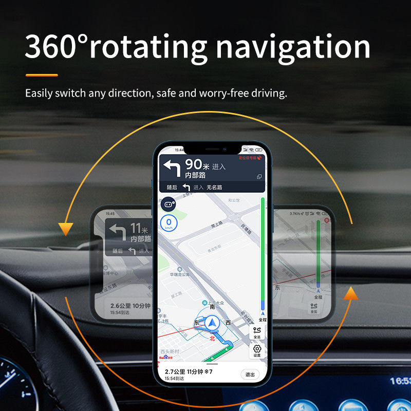 Magnetic Charging Mobile Phone Car Holder 15w Wireless Car Charger Mount Auto-sensing Car Phone Holder