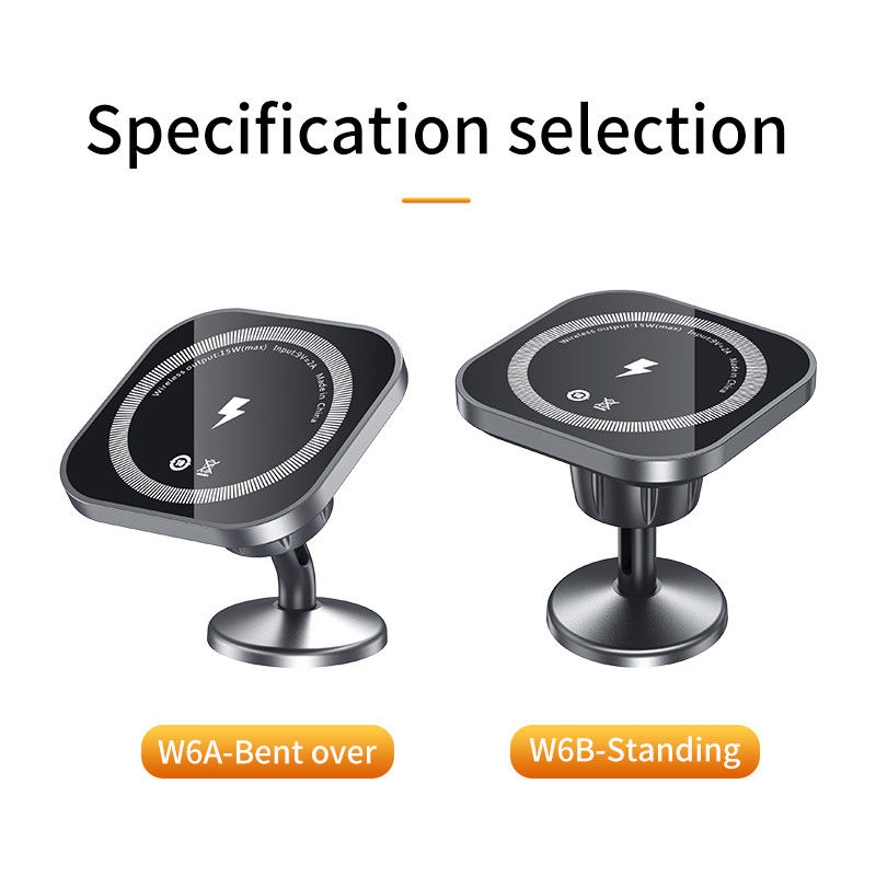 Magnetic Charging Mobile Phone Car Holder 15w Wireless Car Charger Mount Auto-sensing Car Phone Holder