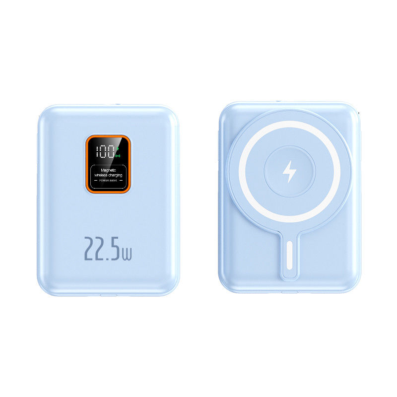 Tempered Glass Magnetic Wireless Charging Power Bank 20000mAh 15W Compact Portable Gift