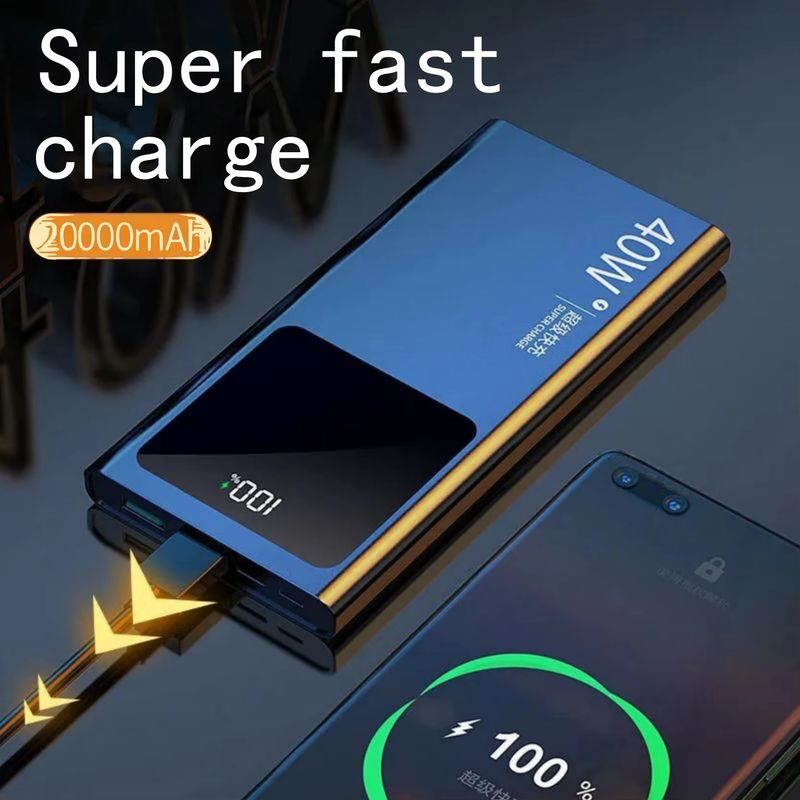 22.5W Fast Charge LED Display Power Bank with 30000mAh High Capacity and Universal Socket