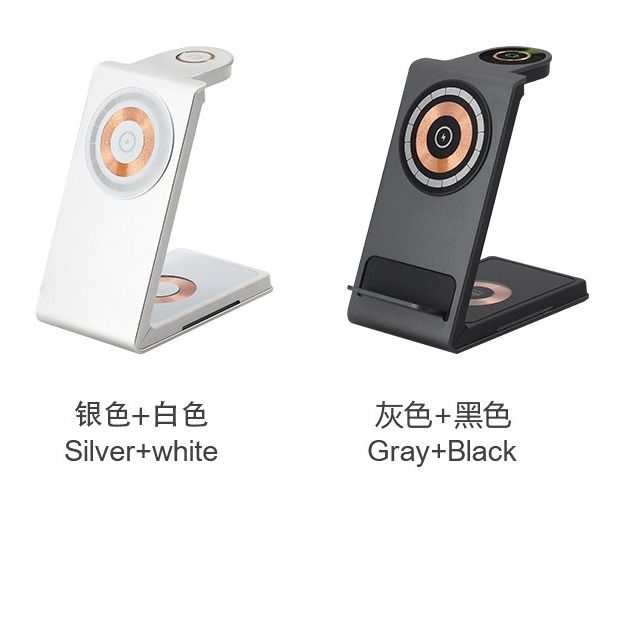 3 In 1 Foldable Wireless Charger Pad 15W Magnetic Wireless Charger Stand For iPhone 12-15 Airpods Pro 3 2 1 Apple Watch