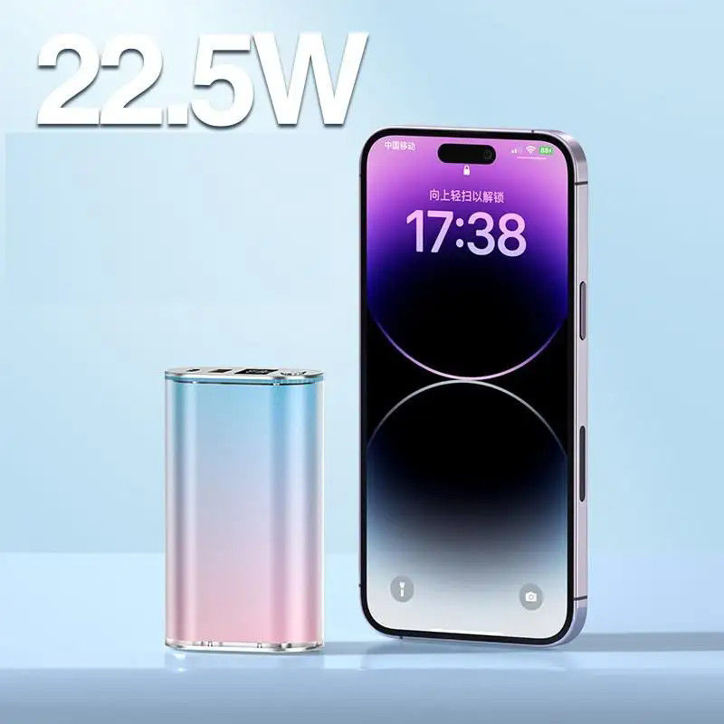 Real Capacity Mini Power Bank 10000 mAh Type C Output Interface Quick Charge Support 22.5W