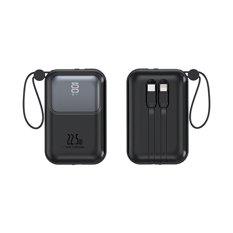 Built-in Cable Portable Power Bank 10000mAh Fast Charging PD20W USB 22.5W for All Phones