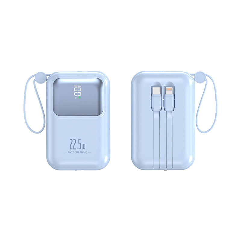 Built-in Cable Portable Power Bank 10000mAh Fast Charging PD20W USB 22.5W for All Phones