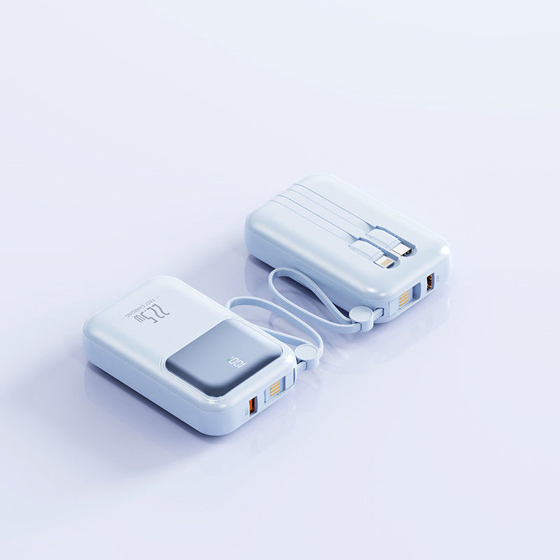 Built-in Cable Portable Power Bank 10000mAh Fast Charging PD20W USB 22.5W for All Phones