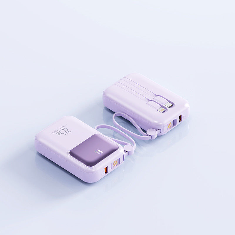 Built-in Cable Portable Power Bank 10000mAh Fast Charging PD20W USB 22.5W for All Phones