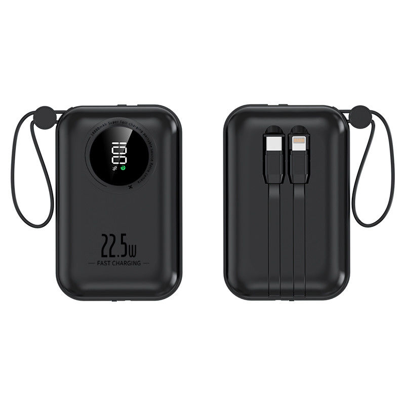Power Bank Battery Pack 10000mAh 22.5W High Speed Charging Portable Charger With Built-in USB C Type-c