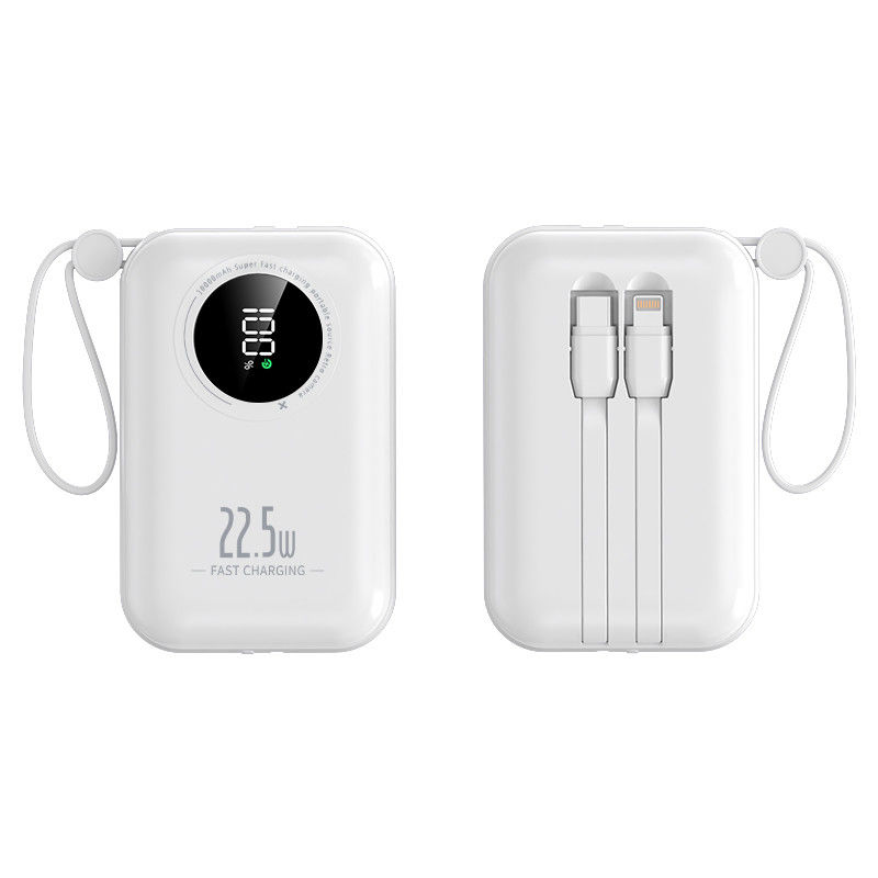 Power Bank Battery Pack 10000mAh 22.5W High Speed Charging Portable Charger With Built-in USB C Type-c