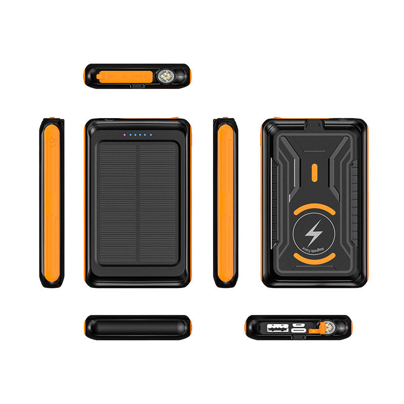 Portable Waterproof Magnetic Solar Power Bank with 5000MAH Capacity and LED Display