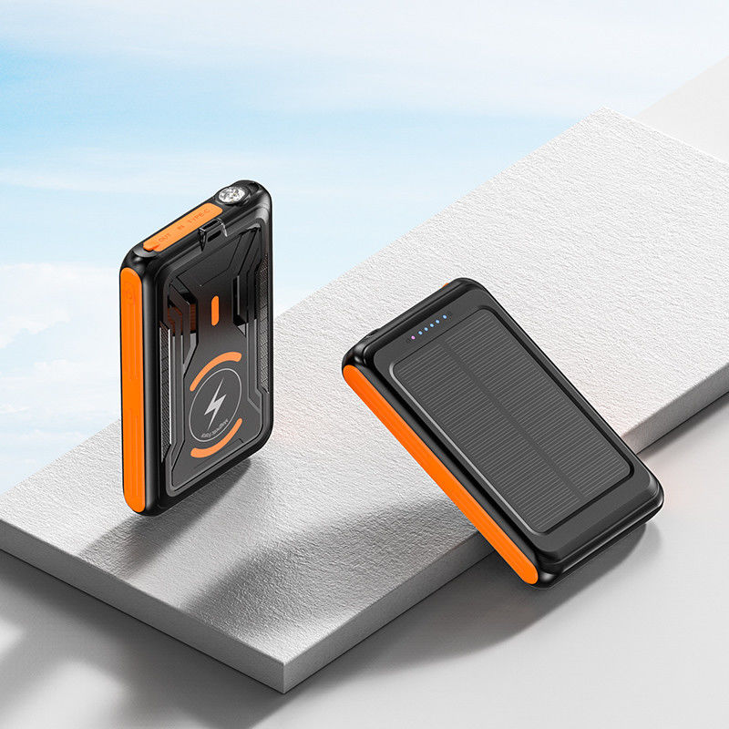 Portable Waterproof Magnetic Solar Power Bank with 5000MAH Capacity and LED Display