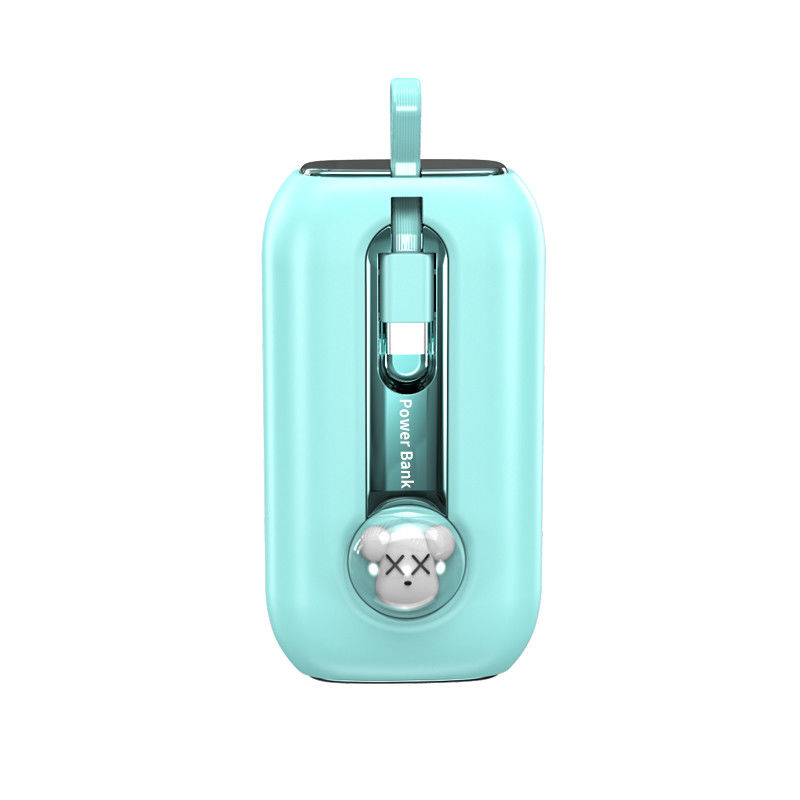 22W Colorful Series Two-Wire Mobile Power Supply Fast Charger 193g ABS Power Bank