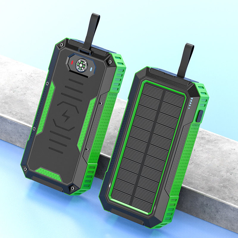 Outdoor Mobile Phone Fast Charging Power Banks 30000Mah Waterproof Wireless Solar Panel Charger Powerbank