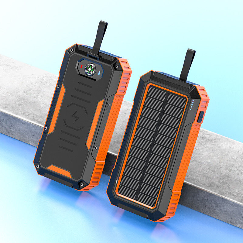 Outdoor Mobile Phone Fast Charging Power Banks 30000Mah Waterproof Wireless Solar Panel Charger Powerbank