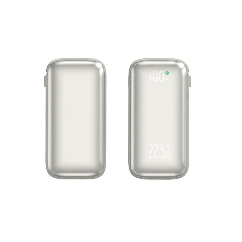 10000mAh Portable Power Bank with Cable and Black ABS PC Material