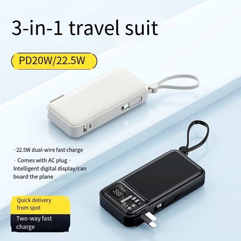 Trend Electronic Products 20000mah Power Bank with AC Cable for Type C Laptop Charging