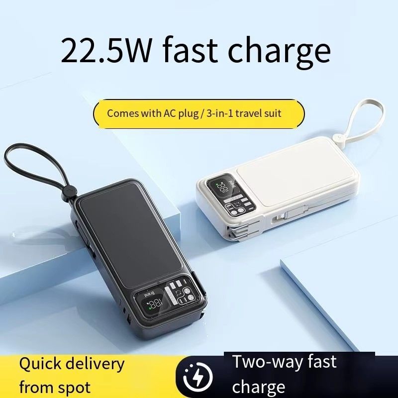 Trend Electronic Products 20000mah Power Bank with AC Cable for Type C Laptop Charging