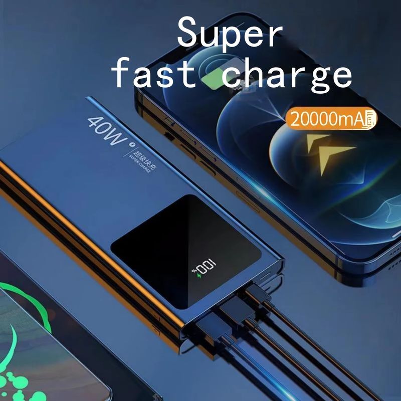 22.5W Fast Charge LED Display Power Bank with 30000mAh High Capacity and Universal Socket