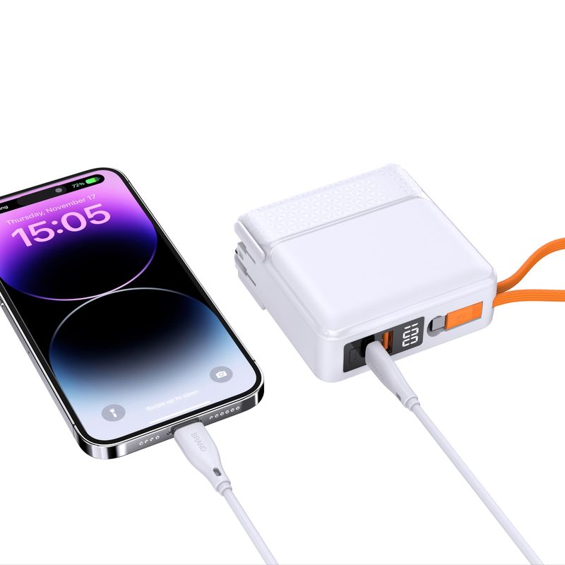 Small and Lightweight Power Bank with Type-C Input Interface and Digital Display